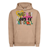Pigment Burro my first day of preschool Urban Hoodie - NancyCooperArtShop