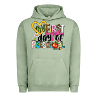 Pigment Oil Green my first day of preschool Urban Hoodie - NancyCooperArtShop