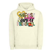 Pigment Pistachio my first day of preschool Urban Hoodie - NancyCooperArtShop