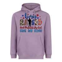 Lavender born raised and protected by god guns and glory Heavyweight Hoodie - JahusDesignShop