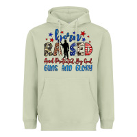 Matcha born raised and protected by god guns and glory Heavyweight Hoodie - JahusDesignShop