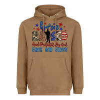 Toasted Coconut born raised and protected by god guns and glory Heavyweight Hoodie - JahusDesignShop
