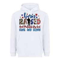White born raised and protected by god guns and glory Heavyweight Hoodie - JahusDesignShop