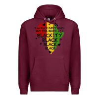 Burgundy black black blackity Premium Hoodie - MaliasSmallBusiness