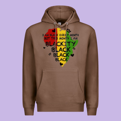Black Black Blackity Premium Hoodie Designed By Maliassmallbusiness