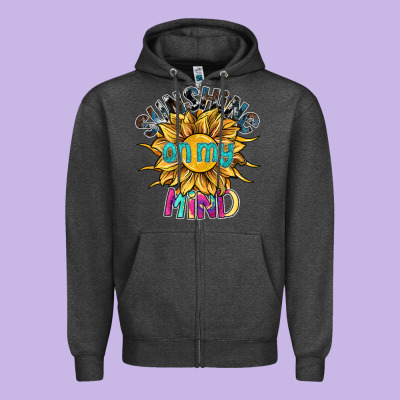 Sunshine On My Mind Zipper Hoodie Designed By Sublimationcraftshop