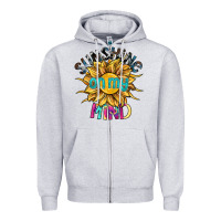 Heather Grey sunshine on my mind Zipper Hoodie - SublimationCraftShop