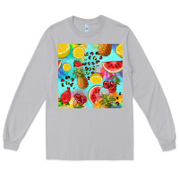 Moon Dust fruits tie dye seamless pattern Long Sleeve Tee - Zillion Design Studio