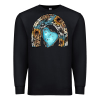 Black sunflower gemstone rainbow Premium Sweatshirt - JahusDesignShop