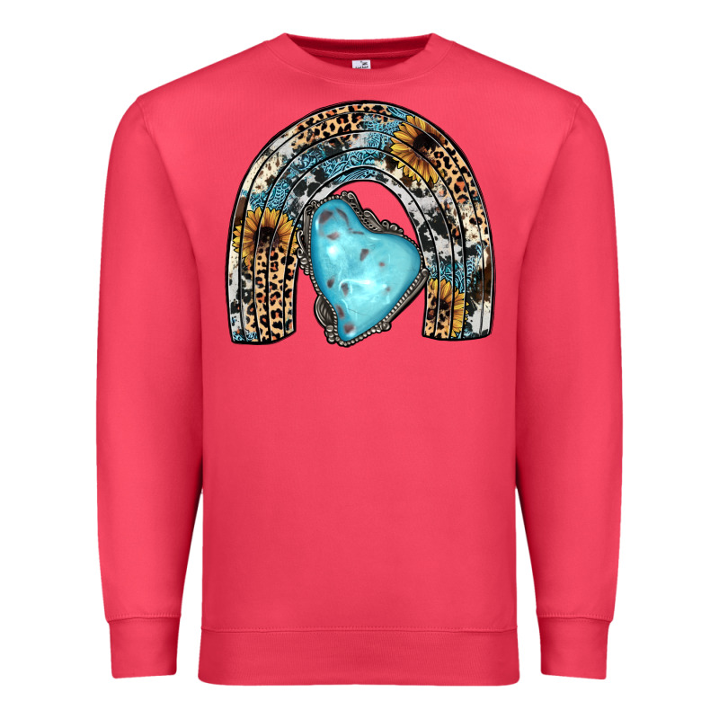 Sunflower Gemstone Rainbow Premium Sweatshirt by JahusDesignShop | Teevron