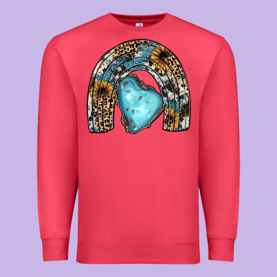 Sunflower Gemstone Rainbow Premium Sweatshirt Designed By Jahusdesignshop