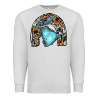 Dove Grey sunflower gemstone rainbow Premium Sweatshirt - JahusDesignShop