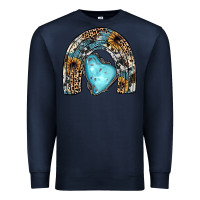 Navy sunflower gemstone rainbow Premium Sweatshirt - JahusDesignShop