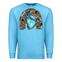 Ocean Blue sunflower gemstone rainbow Premium Sweatshirt - JahusDesignShop