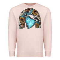 Pale Pink sunflower gemstone rainbow Premium Sweatshirt - JahusDesignShop