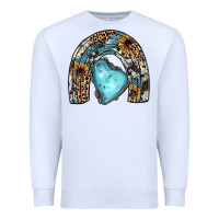 White sunflower gemstone rainbow Premium Sweatshirt - JahusDesignShop