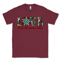 Burgundy love make this house a home Classic Tee - RanaPortraitStore