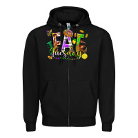Black fat tuesday Zipper Hoodie - FaDigitalArtStudio