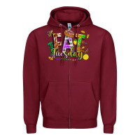 Burgundy fat tuesday Zipper Hoodie - FaDigitalArtStudio