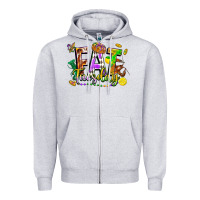 Heather Grey fat tuesday Zipper Hoodie - FaDigitalArtStudio