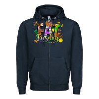 Navy fat tuesday Zipper Hoodie - FaDigitalArtStudio