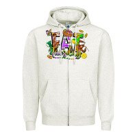 Oatmeal Heather fat tuesday Zipper Hoodie - FaDigitalArtStudio