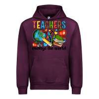 Mauve Wine teachers change the world Urban Hoodie - NancyCooperArtShop