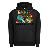 Pigment Black teachers change the world Urban Hoodie - NancyCooperArtShop
