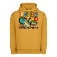 Pigment Peanut Butter teachers change the world Urban Hoodie - NancyCooperArtShop