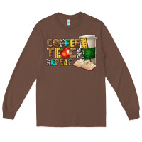 Chestnut coffee teach repeat Long Sleeve Tee - texasbilliewilder