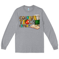 Heather Grey coffee teach repeat Long Sleeve Tee - texasbilliewilder