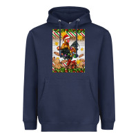 Navy Christmas rooster Heavyweight Hoodie - Artiststas
