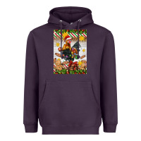 Plum Christmas rooster Heavyweight Hoodie - Artiststas