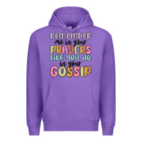 Purple remember me in your prayers like you do in your go Premium Hoodie - MaliasSmallBusiness
