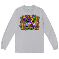 Moon Dust mardi gras mask with leopard background Long Sleeve Tee - RanaPortraitStore
