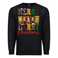 Black merry merry merry christmas ado Premium Sweatshirt - AdoDesignShop
