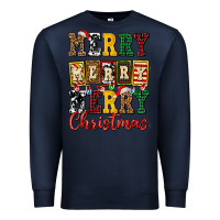 Navy merry merry merry christmas ado Premium Sweatshirt - AdoDesignShop