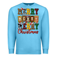 Ocean Blue merry merry merry christmas ado Premium Sweatshirt - AdoDesignShop