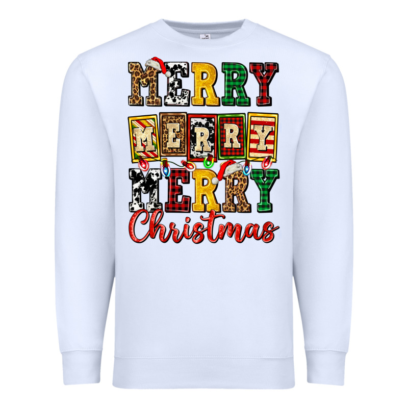 Merry Merry Merry Christmas Ado Premium Sweatshirt by AdoDesignShop | Teevron