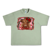 Oil Green be mine cow Urban Heavy Tee - RanaPortraitStore