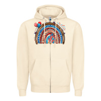Sandshell American rainbow Zipper Hoodie - Neo Western