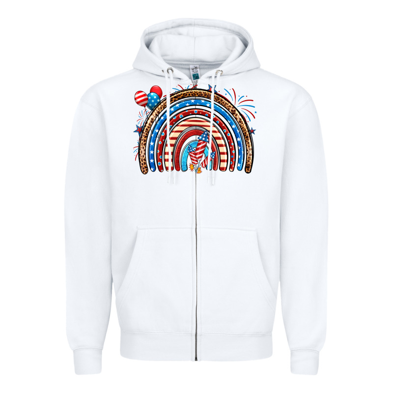 American Rainbow Zipper Hoodie by Neo Western | Teevron