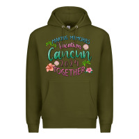 Army Green making memories vacation cancun 2024 together Premium Hoodie - MaliasSmallBusiness