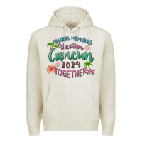 Oatmeal Heather making memories vacation cancun 2024 together Premium Hoodie - MaliasSmallBusiness