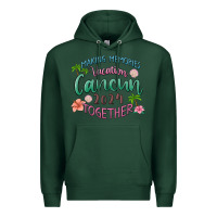 Sports Green making memories vacation cancun 2024 together Premium Hoodie - MaliasSmallBusiness