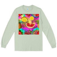 Matcha fruits leopard tie dye seamless pattern Long Sleeve Tee - Zillion Design Studio