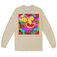 Mushroom fruits leopard tie dye seamless pattern Long Sleeve Tee - Zillion Design Studio