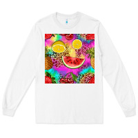 White fruits leopard tie dye seamless pattern Long Sleeve Tee - Zillion Design Studio