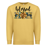 Antique Gold blessed mom Premium Sweatshirt - JahusDesignShop