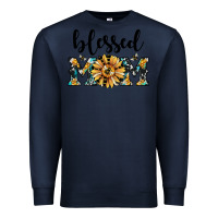 Navy blessed mom Premium Sweatshirt - JahusDesignShop